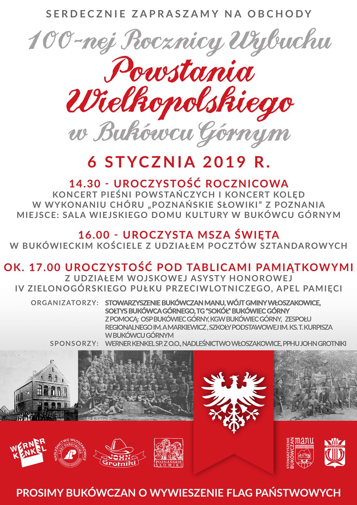 100-na Rocznica Wybuchu Powstania Wielkopolskiego - zaproszenie